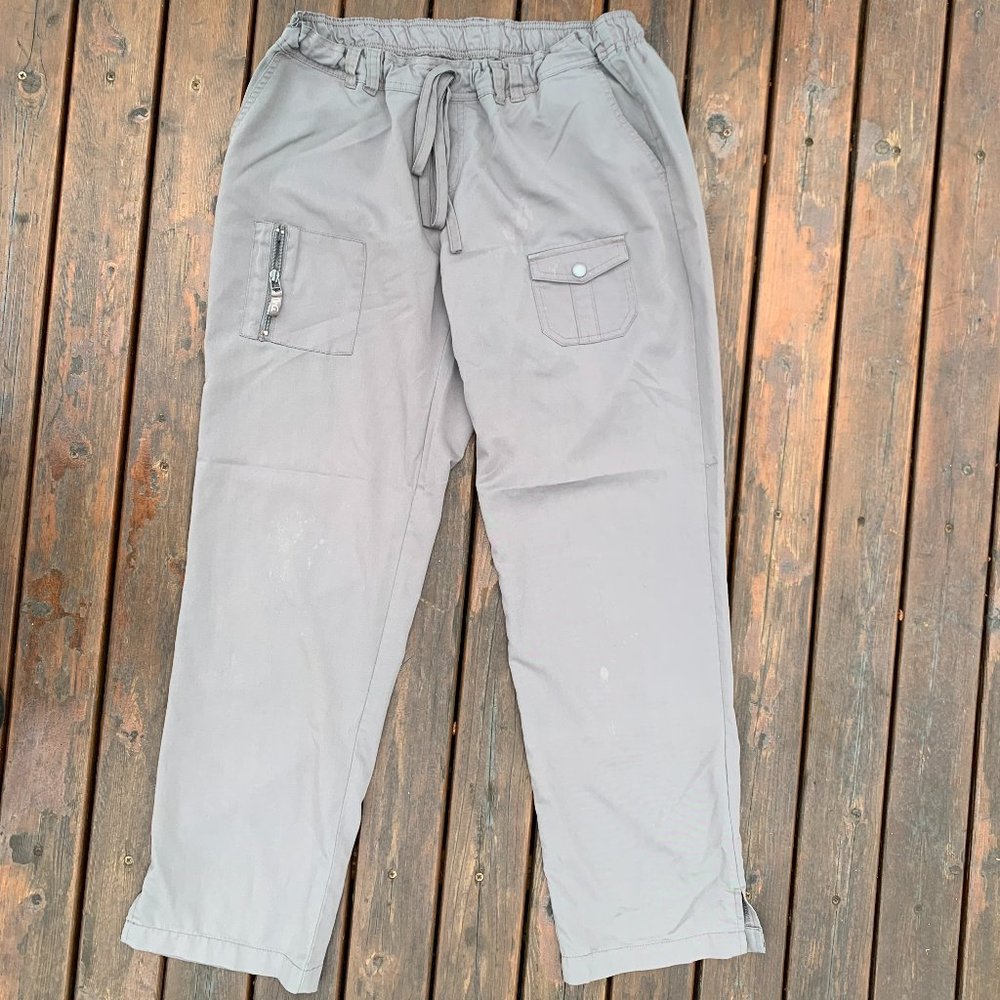 NRG Army Green Elastic Waist with Drawstring Scrub Pants